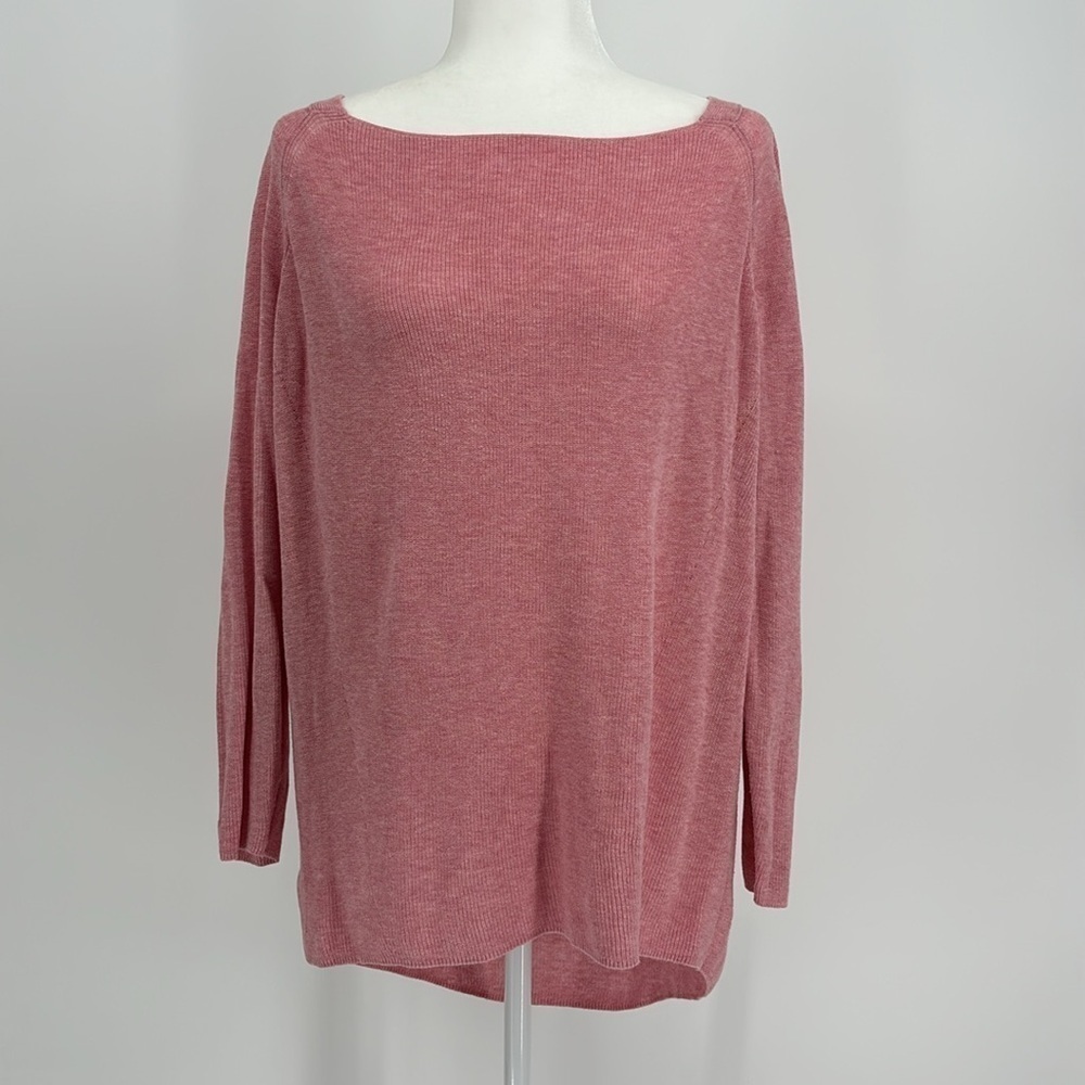 Lou & Grey Lightweight High Low Sweater Women’s Size Medium in Pink EUC!
